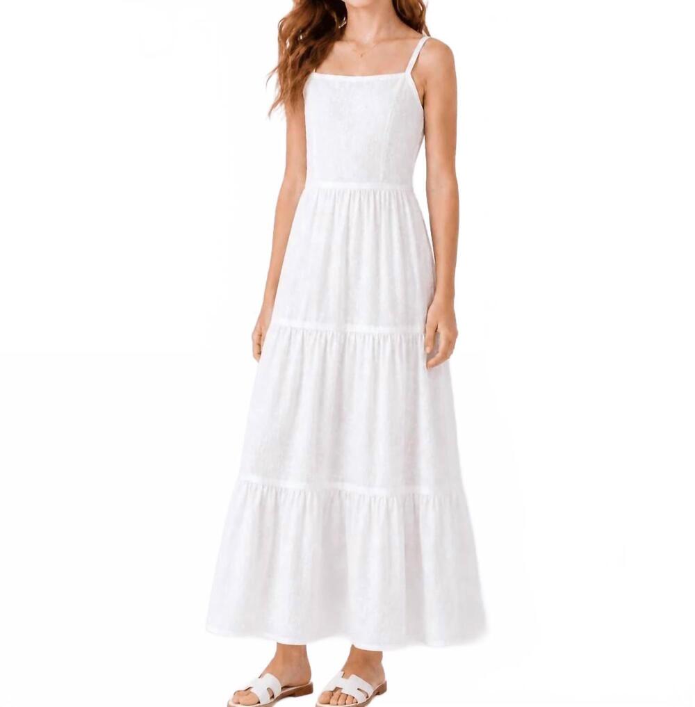 NEW KATIE J NYC girls alessandra embroidered maxi dress in white